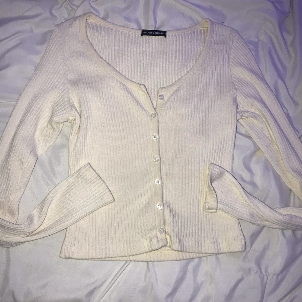 brandy melville white long sleeve
